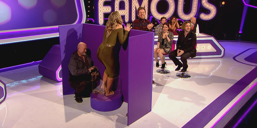 Virtually Famous. Image shows from L to R: Seann Walsh, Spencer Matthews, Chris Ramsey, Vicky Pattison, Scarlett Moffatt, Tom Allen, Danielle Armstrong. Virtually Famous. Image shows from L to R: Seann Walsh, Spencer Matthews, Chris Ramsey, Vicky Pattison, Scarlett Moffatt, Tom Allen, Danielle Armstrong.