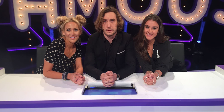 Virtually Famous. Image shows from L to R: Stephanie Pratt, Seann Walsh, Brooke Vincent. Virtually Famous. Image shows from L to R: Stephanie Pratt, Seann Walsh, Brooke Vincent.