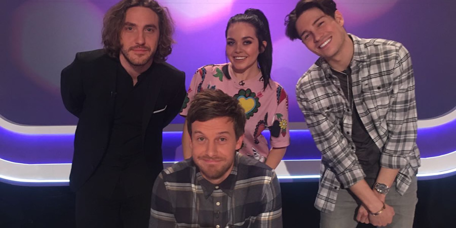 Virtually Famous. Image shows from L to R: Seann Walsh, Chris Ramsey, Scarlett Moffatt, Joey Essex. Virtually Famous. Image shows from L to R: Seann Walsh, Chris Ramsey, Scarlett Moffatt, Joey Essex.