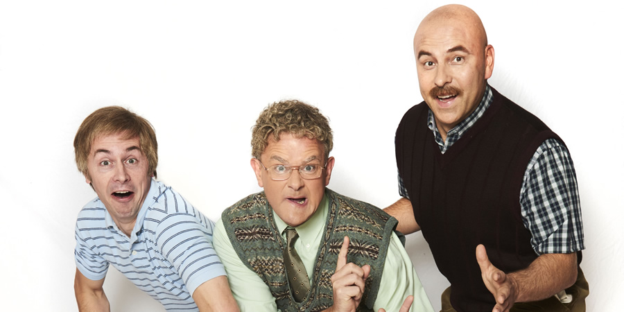 Walliams & Friend. Image shows from L to R: Mike Wozniak, Hugh Bonneville, David Walliams. Copyright: King Bert Productions. Walliams & Friend. Image shows from L to R: Mike Wozniak, Hugh Bonneville, David Walliams. Copyright: King Bert Productions.