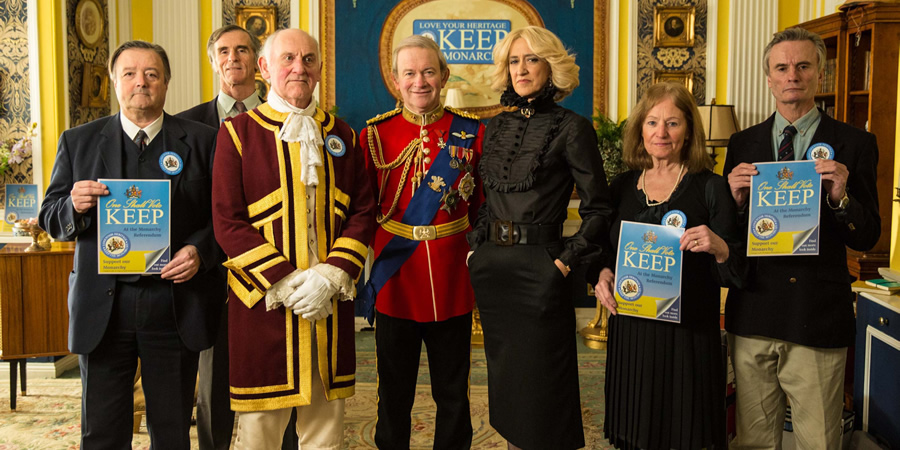 The Windsors. Image shows from L to R: Harry Enfield, Haydn Gwynne. The Windsors. Image shows from L to R: Harry Enfield, Haydn Gwynne.