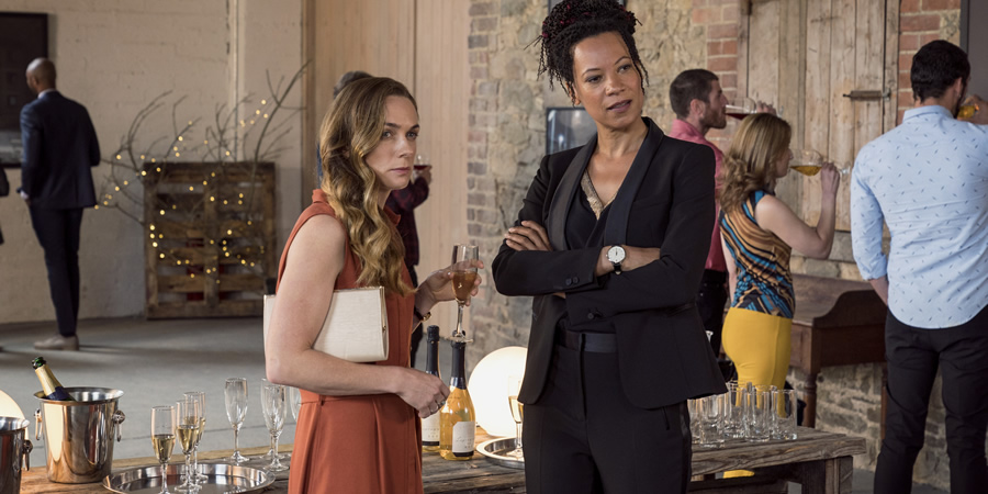 Women On The Verge. Image shows from L to R: Laura Donegan (Kerry Condon), Katie (Nina Sosanya). Women On The Verge. Image shows from L to R: Laura Donegan (Kerry Condon), Katie (Nina Sosanya).