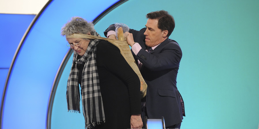 Would I Lie To You?. Image shows from L to R: Germaine Greer, Rob Brydon. Copyright: Zeppotron. Would I Lie To You?. Image shows from L to R: Germaine Greer, Rob Brydon. Copyright: Zeppotron.