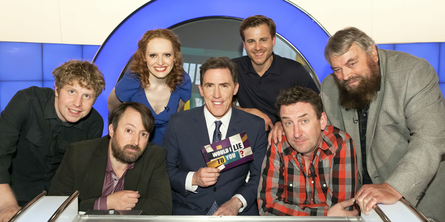 Would I Lie To You?. Image shows from L to R: Josh Widdicombe, David Mitchell, Kate Williams, Rob Brydon, Kevin Bishop, Lee Mack, Brian Blessed. Copyright: Zeppotron. Would I Lie To You?. Image shows from L to R: Josh Widdicombe, David Mitchell, Kate Williams, Rob Brydon, Kevin Bishop, Lee Mack, Brian Blessed. Copyright: Zeppotron.