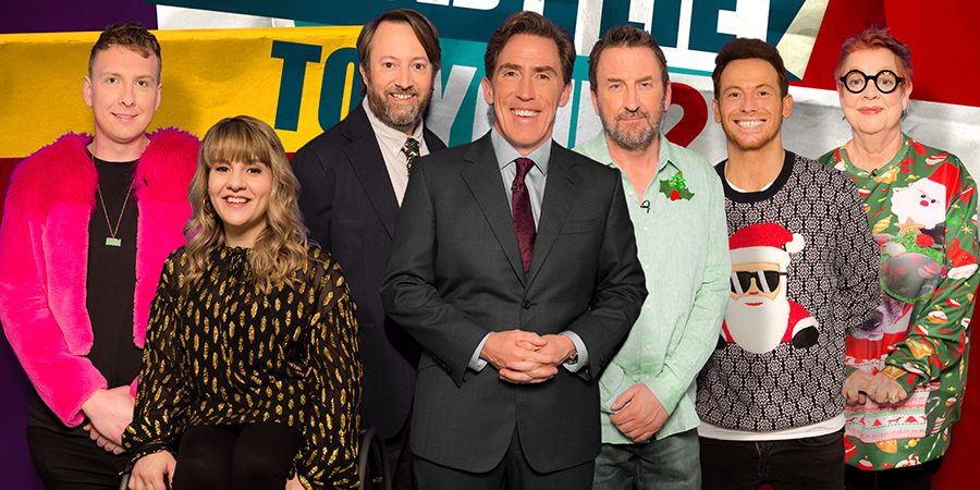Would I Lie To You?. Image shows from L to R: Joe Lycett, Ruth Madeley, David Mitchell, Rob Brydon, Lee Mack, Joe Swash, Jo Brand. Copyright: Zeppotron. Would I Lie To You?. Image shows from L to R: Joe Lycett, Ruth Madeley, David Mitchell, Rob Brydon, Lee Mack, Joe Swash, Jo Brand. Copyright: Zeppotron.
