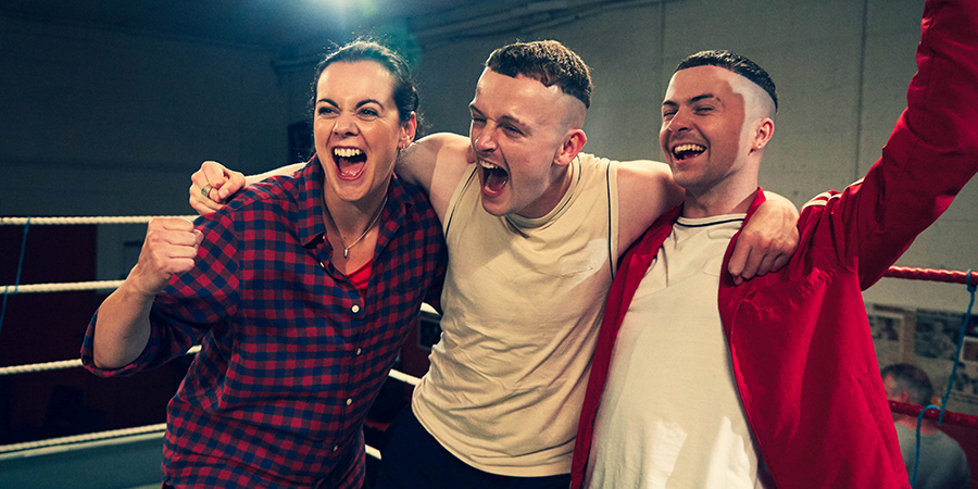 The Young Offenders. Image shows from L to R: Mairead MacSweeney (Hilary Rose), Jock O'Keeffe (Chris Walley), Conor MacSweeney (Alex Murphy). The Young Offenders. Image shows from L to R: Mairead MacSweeney (Hilary Rose), Jock O'Keeffe (Chris Walley), Conor MacSweeney (Alex Murphy).