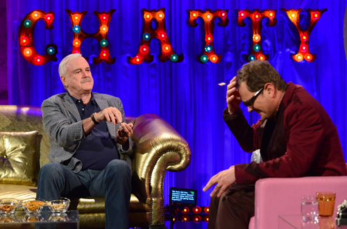 Alan Carr: Chatty Man. Image shows from L to R: John Cleese, Alan Carr. Copyright: Open Mike Productions. Alan Carr: Chatty Man. Image shows from L to R: John Cleese, Alan Carr. Copyright: Open Mike Productions.
