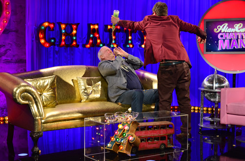Alan Carr: Chatty Man. Image shows from L to R: John Cleese, Alan Carr. Copyright: Open Mike Productions. Alan Carr: Chatty Man. Image shows from L to R: John Cleese, Alan Carr. Copyright: Open Mike Productions.