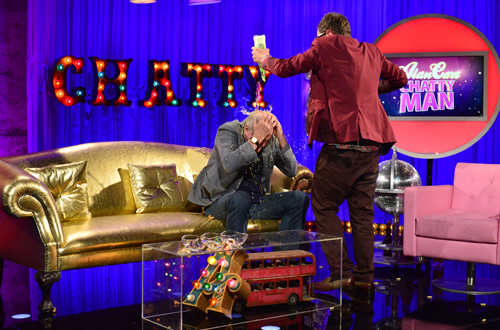 Alan Carr: Chatty Man. Image shows from L to R: John Cleese, Alan Carr. Copyright: Open Mike Productions. Alan Carr: Chatty Man. Image shows from L to R: John Cleese, Alan Carr. Copyright: Open Mike Productions.