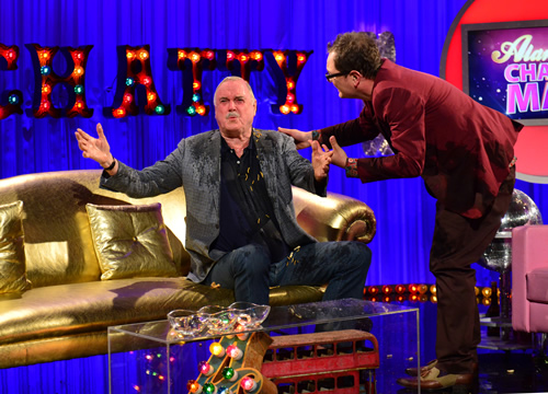 Alan Carr: Chatty Man. Image shows from L to R: John Cleese, Alan Carr. Copyright: Open Mike Productions. Alan Carr: Chatty Man. Image shows from L to R: John Cleese, Alan Carr. Copyright: Open Mike Productions.