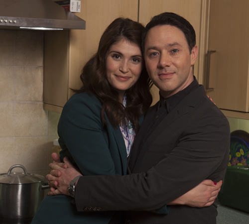 Inside No. 9. Image shows from L to R: Gerri (Gemma Arterton), Tom (Reece Shearsmith). Copyright: BBC. Inside No. 9. Image shows from L to R: Gerri (Gemma Arterton), Tom (Reece Shearsmith). Copyright: BBC.