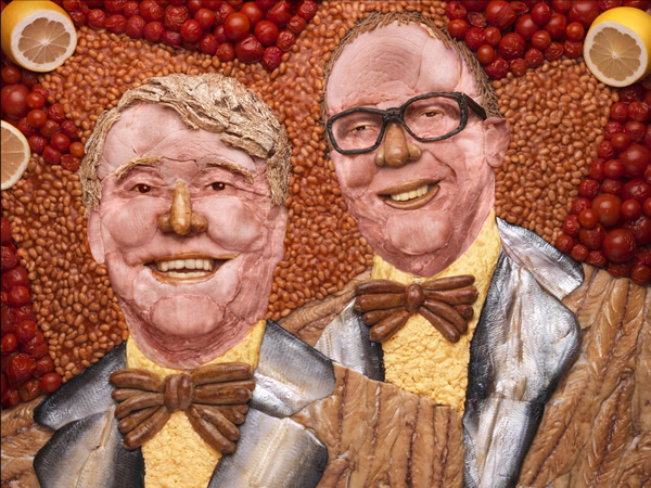 Morecambe and Wise made out of breakfast food. Copyright: North One Television. Morecambe and Wise made out of breakfast food. Copyright: North One Television.