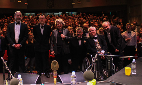 The News Quiz. Image shows from L to R: Jeremy Hardy, Sandi Toksvig, Phill Jupitus, Francis Wheen. Copyright: BBC. The News Quiz. Image shows from L to R: Jeremy Hardy, Sandi Toksvig, Phill Jupitus, Francis Wheen. Copyright: BBC.