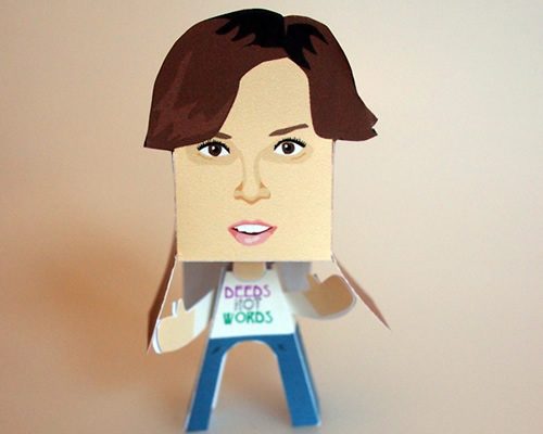 Bridget Christie paper person. Bridget Christie paper person.