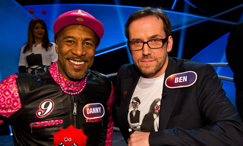 Pointless Celebrities. Image shows from L to R: Danny John-Jules, Ben Miller. Pointless Celebrities. Image shows from L to R: Danny John-Jules, Ben Miller.