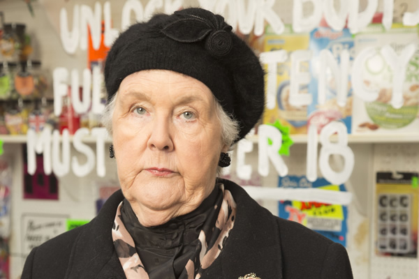 Still Open All Hours. Mrs Featherstone (Stephanie Cole). Copyright: BBC. Still Open All Hours. Mrs Featherstone (Stephanie Cole). Copyright: BBC.