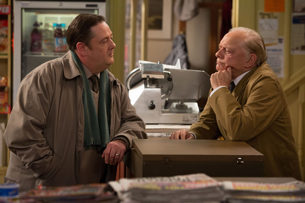 Still Open All Hours. Image shows from L to R: Wet Eric (Johnny Vegas), Granville (David Jason). Copyright: BBC. Still Open All Hours. Image shows from L to R: Wet Eric (Johnny Vegas), Granville (David Jason). Copyright: BBC.
