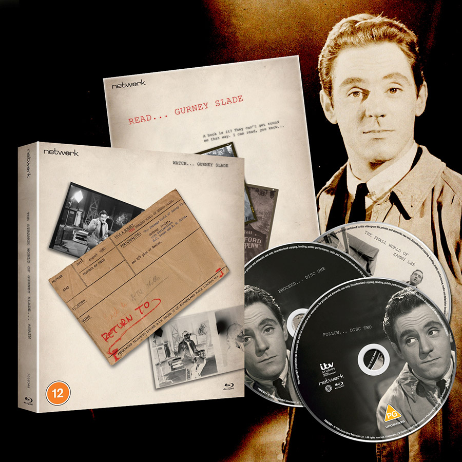 The Strange World Of Gurney Slade... Again Blu-ray showcase. Gurney Slade (Anthony Newley). Copyright: Network. The Strange World Of Gurney Slade... Again Blu-ray showcase. Gurney Slade (Anthony Newley). Copyright: Network.