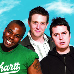AAA Stand-Up. Image shows from L to R: Marlon Davis, Matt Rudge, Paul McCaffrey. Copyright: BBC. AAA Stand-Up. Image shows from L to R: Marlon Davis, Matt Rudge, Paul McCaffrey. Copyright: BBC.