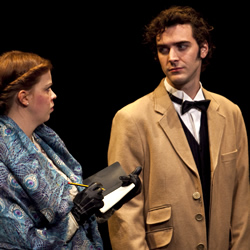 Thunderer!. Image shows from L to R: Emily Houghton, Cian Barry. Copyright: BBC. Thunderer!. Image shows from L to R: Emily Houghton, Cian Barry. Copyright: BBC.