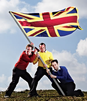 Clever Peter: Blood, Sweat & Tears. Image shows from L to R: Richard Bond, William Hartley, Ed Eales-White. Copyright: Arbie. Clever Peter: Blood, Sweat & Tears. Image shows from L to R: Richard Bond, William Hartley, Ed Eales-White. Copyright: Arbie.