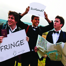 A Betrayal of Penguins: Endangered for a Reason. Image shows from L to R: Ross Dungan, Aaron Heffernan, Matthew Smyth. Copyright: Associated Television / WitzEnd Productions. A Betrayal of Penguins: Endangered for a Reason. Image shows from L to R: Ross Dungan, Aaron Heffernan, Matthew Smyth. Copyright: Associated Television / WitzEnd Productions.
