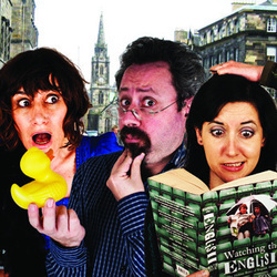 An Austrian, an Italian and Someone from Slough. Image shows from L to R: Cecilia Delatori, Giacinto Palmieri, Alice Frick. Copyright: Associated Television. An Austrian, an Italian and Someone from Slough. Image shows from L to R: Cecilia Delatori, Giacinto Palmieri, Alice Frick. Copyright: Associated Television.