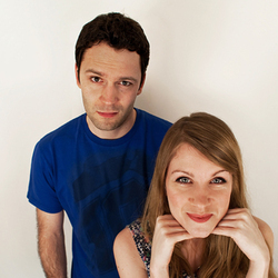 Parris and Dowler: Special Delivery. Image shows from L to R: Max Dowler, Rachel Parris. Copyright: BBC. Parris and Dowler: Special Delivery. Image shows from L to R: Max Dowler, Rachel Parris. Copyright: BBC.