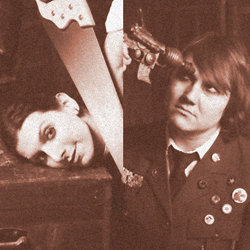 Andrew O'Neill and Marc Burrows Do Music and Comedy and Hideous Murders. Image shows from L to R: Andrew O'Neill, Marc Burrows. Andrew O'Neill and Marc Burrows Do Music and Comedy and Hideous Murders. Image shows from L to R: Andrew O'Neill, Marc Burrows.