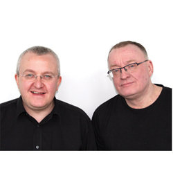 BBC: Off the Ball. Image shows from L to R: Tam Cowan, Stuart Cosgrove. BBC: Off the Ball. Image shows from L to R: Tam Cowan, Stuart Cosgrove.