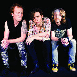 Dead Cat Bounce... Howl of the She-Leopard. Image shows from L to R: Demian Fox, James Walmsley, Shane O'Brien. Copyright: BBC. Dead Cat Bounce... Howl of the She-Leopard. Image shows from L to R: Demian Fox, James Walmsley, Shane O'Brien. Copyright: BBC.