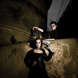 Frisky & Mannish: 27 Club. Image shows from L to R: Laura Corcoran, Matthew Floyd Jones. Frisky & Mannish: 27 Club. Image shows from L to R: Laura Corcoran, Matthew Floyd Jones.