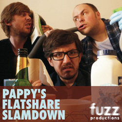 Pappy's Flatshare Slamdown. Image shows from L to R: Ben Clark, Matthew Crosby, Tom Parry. Pappy's Flatshare Slamdown. Image shows from L to R: Ben Clark, Matthew Crosby, Tom Parry.