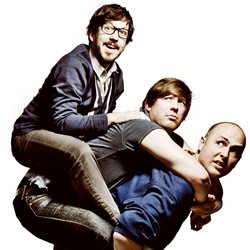 Pappy's: Last Show Ever!. Image shows from L to R: Matthew Crosby, Ben Clark, Tom Parry. Copyright: BBC. Pappy's: Last Show Ever!. Image shows from L to R: Matthew Crosby, Ben Clark, Tom Parry. Copyright: BBC.