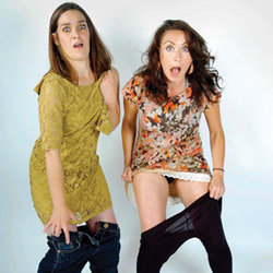 Brides of Comedy. Image shows from L to R: Paula Williamson, Claire Jones. Brides of Comedy. Image shows from L to R: Paula Williamson, Claire Jones.