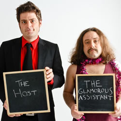 The Humble Quest for Universal Genius. Image shows from L to R: Mark Allen, Eli Silverman. Copyright: London Weekend Television. The Humble Quest for Universal Genius. Image shows from L to R: Mark Allen, Eli Silverman. Copyright: London Weekend Television.
