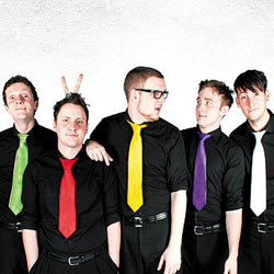 The Noise Next Door: Bring The Noise. Image shows from L to R: Matt Grant, Sam Pacelli, Tom Livingstone, Sam Pacelli, Charlie Granville. The Noise Next Door: Bring The Noise. Image shows from L to R: Matt Grant, Sam Pacelli, Tom Livingstone, Sam Pacelli, Charlie Granville.