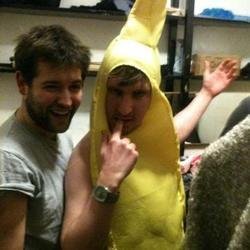 Adam Larter and Ali Brice: Plumpy'nut. Image shows from L to R: Adam Larter, Ali Brice. Adam Larter and Ali Brice: Plumpy'nut. Image shows from L to R: Adam Larter, Ali Brice.