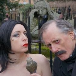 Dead Famous. Image shows from L to R: Elise Harris, Paul Wady. Dead Famous. Image shows from L to R: Elise Harris, Paul Wady.