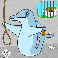 Flipper Committed Suicide. Copyright: Open Mike Productions. Flipper Committed Suicide. Copyright: Open Mike Productions.