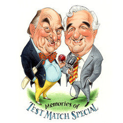 Blofeld and Baxter - Memories of Test Match Special. Image shows from L to R: Henry Blofeld, Peter Baxter. Copyright: Tiger Aspect Productions. Blofeld and Baxter - Memories of Test Match Special. Image shows from L to R: Henry Blofeld, Peter Baxter. Copyright: Tiger Aspect Productions.