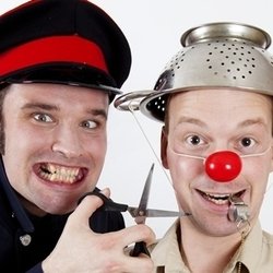Pekka and Strangebone's Comedy Showpiece. Image shows from L to R: Ben Whitehead, Neil Frost. Copyright: BBC. Pekka and Strangebone's Comedy Showpiece. Image shows from L to R: Ben Whitehead, Neil Frost. Copyright: BBC.