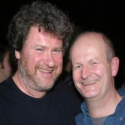 Rory McGrath and Philip Pope in Bridge Over Troubled Lager. Image shows from L to R: Rory McGrath, Philip Pope. Rory McGrath and Philip Pope in Bridge Over Troubled Lager. Image shows from L to R: Rory McGrath, Philip Pope.