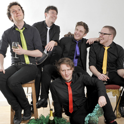 The Noise Next Door Comedy Lock-In. Image shows from L to R: Matt Grant, Charlie Granville, Sam Pacelli, Tom Houghton, Tom Livingstone. The Noise Next Door Comedy Lock-In. Image shows from L to R: Matt Grant, Charlie Granville, Sam Pacelli, Tom Houghton, Tom Livingstone.