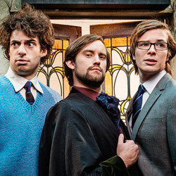 WitTank presents The School. Image shows from L to R: Mark Cooper-Jones, Naz Osmanoglu, Kieran Boyd. Copyright: Splash Media. WitTank presents The School. Image shows from L to R: Mark Cooper-Jones, Naz Osmanoglu, Kieran Boyd. Copyright: Splash Media.