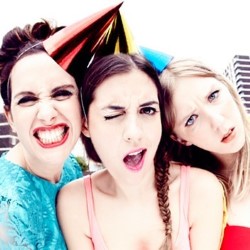 Birthday Girls: Party Vibes. Image shows from L to R: Camille Ucan, Rose Johnson, Beattie Edmondson. Birthday Girls: Party Vibes. Image shows from L to R: Camille Ucan, Rose Johnson, Beattie Edmondson.
