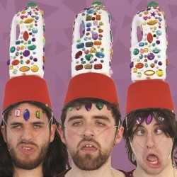 The One-Eyed Men's Cult of Lactos. Image shows from L to R: Ben Anderson, Alex Kempton, Sam Jacobsen. The One-Eyed Men's Cult of Lactos. Image shows from L to R: Ben Anderson, Alex Kempton, Sam Jacobsen.