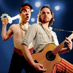 Jollyboat: Five Stars, F*****ck Yeah!. Image shows from L to R: Tommy Croft, Ed Croft. Copyright: Levity Productions. Jollyboat: Five Stars, F*****ck Yeah!. Image shows from L to R: Tommy Croft, Ed Croft. Copyright: Levity Productions.