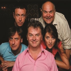Paul Merton's Impro Chums. Image shows from L to R: Richard Vranch, Lee Simpson, Paul Merton, Mike McShane, Suki Webster. Copyright: Holy Mountain. Paul Merton's Impro Chums. Image shows from L to R: Richard Vranch, Lee Simpson, Paul Merton, Mike McShane, Suki Webster. Copyright: Holy Mountain.