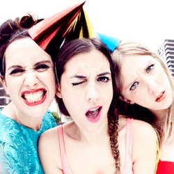 Birthday Girls: Party Vibes. Image shows from L to R: Rose Johnson, Camille Ucan, Beattie Edmondson. Copyright: Talkback. Birthday Girls: Party Vibes. Image shows from L to R: Rose Johnson, Camille Ucan, Beattie Edmondson. Copyright: Talkback.